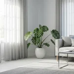 tende su misura in lino